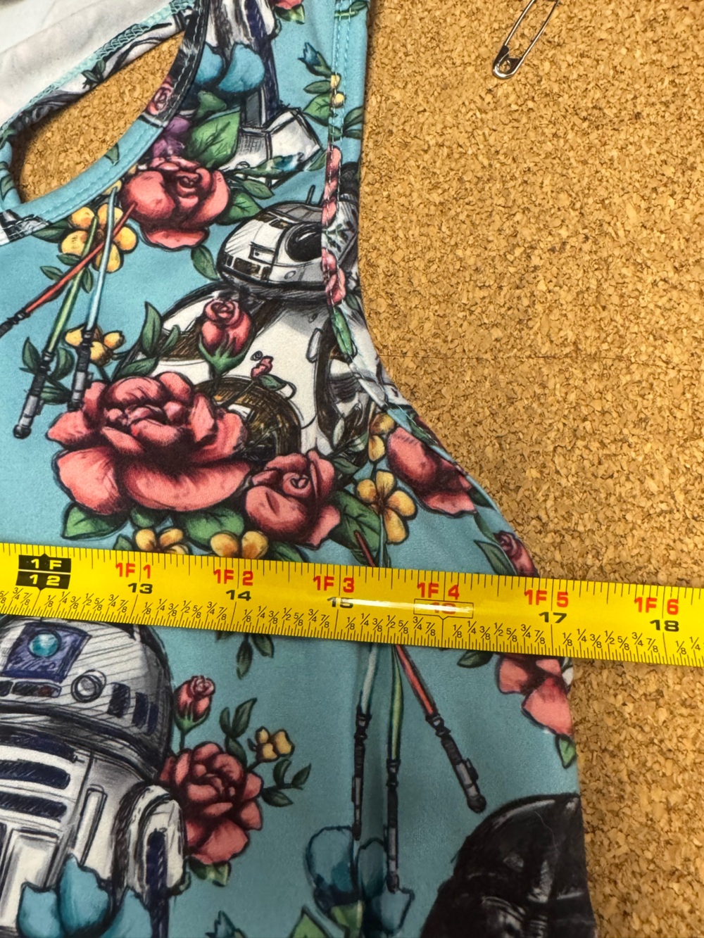 Star Wars Floral Tank Top 2XL Disney Darth Vader Stormtrooper sci fi Racerback - Picture 8 of 9